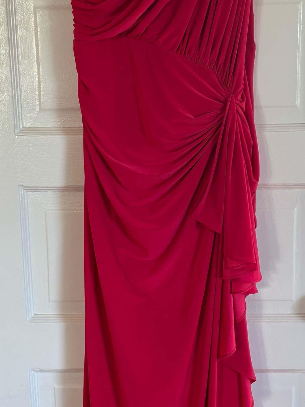 Tadashi Shoji pink off the shoulder dress